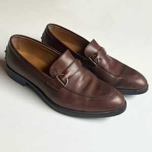 Tod's Vintage Brown Leather Loafers, size 38